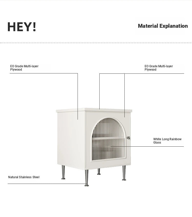 Modern Multi-Layer Board Bedside Cupboard with Stainless Glass - Stylish Storage Solution for Your Bedroom hsms-4910