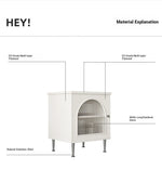 Modern Multi-Layer Board Bedside Cupboard with Stainless Glass - Stylish Storage Solution for Your Bedroom hsms-4910
