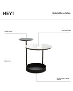 Stylish Ceramic Sintered Stone Tea Table with Synthetic Leather Base – Modern Accent Furniture for Living Room and Home Decor hsms-4911
