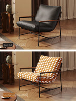 Stylish Red Oak Armchair with Down Stuffing Cotton-Ramie Upholstery - Modern Comfort for Your Home hsms-4913