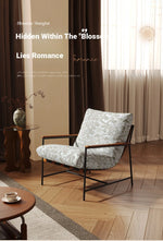 Stylish Red Oak Armchair with Down Stuffing Cotton-Ramie Upholstery - Modern Comfort for Your Home hsms-4913