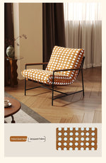 Stylish Red Oak Armchair with Down Stuffing Cotton-Ramie Upholstery - Modern Comfort for Your Home hsms-4913