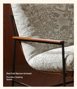 Stylish Red Oak Armchair with Down Stuffing Cotton-Ramie Upholstery - Modern Comfort for Your Home hsms-4913