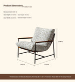 Stylish Red Oak Armchair with Down Stuffing Cotton-Ramie Upholstery - Modern Comfort for Your Home hsms-4913