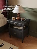 Stylish Ash Wood Bedside Cupboard with Drawer - Perfect Nightstand for Modern Bedrooms hsms-4914