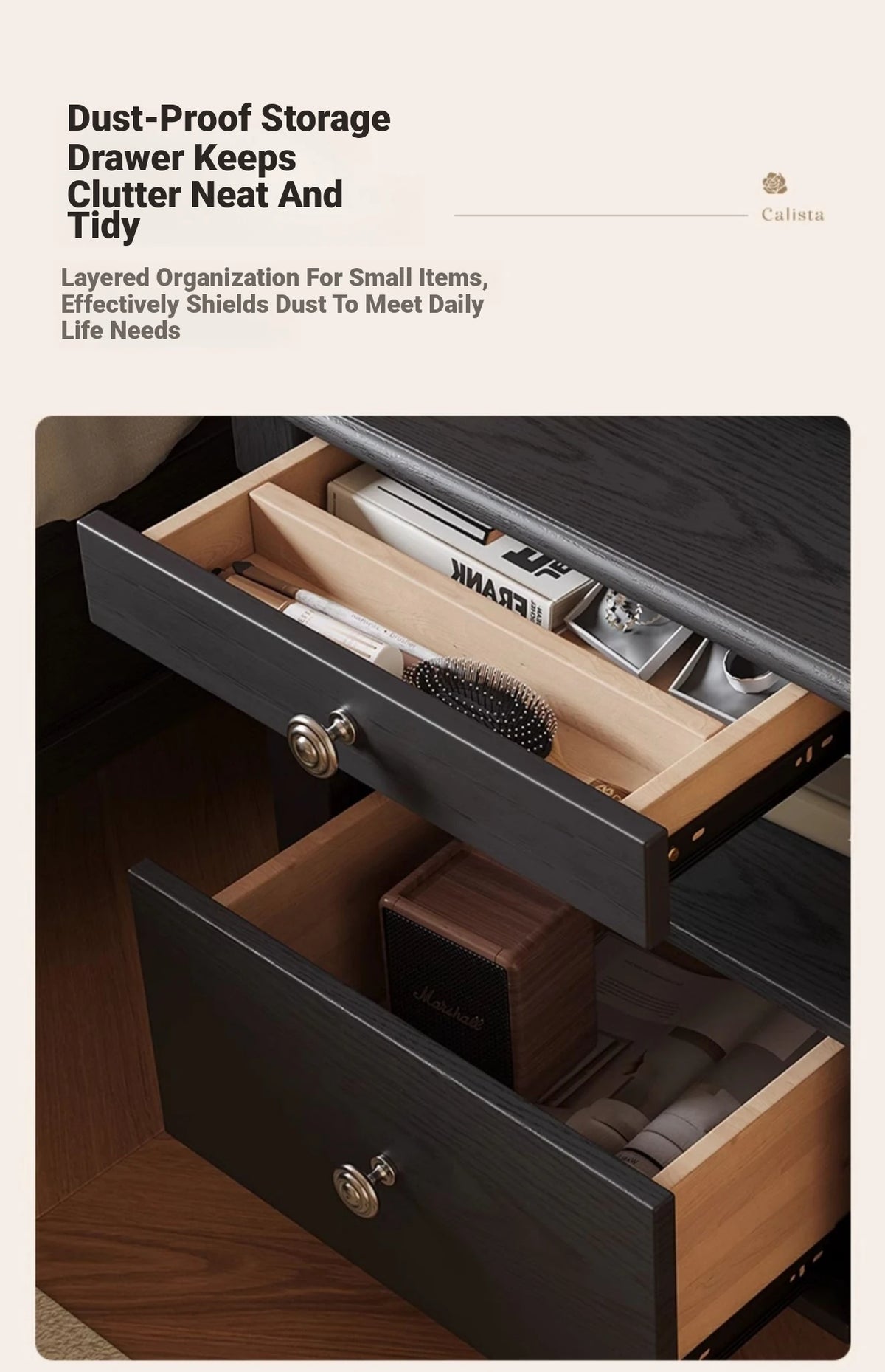 Stylish Ash Wood Bedside Cupboard with Drawer - Perfect Nightstand for Modern Bedrooms hsms-4914