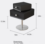 Stylish Multi-Layer Board Bedside Cupboard with Stainless Steel Base - Modern Nightstand for Bedroom Storage hsms-4917
