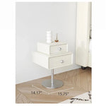 Stylish Multi-Layer Board Bedside Cupboard with Stainless Steel Base - Modern Nightstand for Bedroom Storage hsms-4917