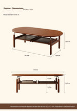 Stylish Ash Wood and Stainless Steel Tea Table with Glass Top - Modern Oval Design for Living Room hsms-4918