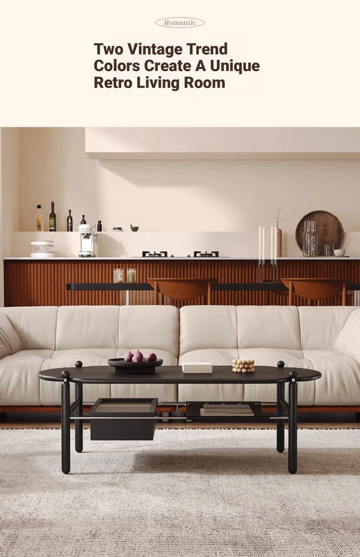 Stylish Black Ash Wood Coffee Table with Synthetic Leather Accents and Hidden Storage Space hsms-4919