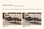 Stylish Black Ash Wood Coffee Table with Synthetic Leather Accents and Hidden Storage Space hsms-4919