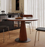 Elegant Round Solid Wood Dining Table with Ceramic Sintered Stone Top - Modern Home Furniture hsms-4920