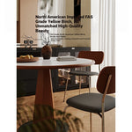 Elegant Round Solid Wood Dining Table with Ceramic Sintered Stone Top - Modern Home Furniture hsms-4920