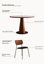 Elegant Round Solid Wood Dining Table with Ceramic Sintered Stone Top - Modern Home Furniture hsms-4920