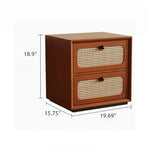Solid Wood Ash Cabinet with Rattan Weaving - Stylish Storage Solution for Modern Interiors hsms-4922