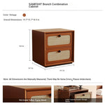 Solid Wood Ash Cabinet with Rattan Weaving - Stylish Storage Solution for Modern Interiors hsms-4922