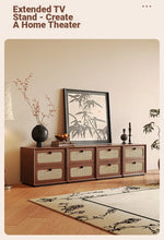 Solid Wood Ash Cabinet with Rattan Weaving - Stylish Storage Solution for Modern Interiors hsms-4922