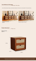 Solid Wood Ash Cabinet with Rattan Weaving - Stylish Storage Solution for Modern Interiors hsms-4922