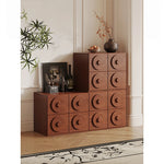 Stylish Multi-Layer Board Cabinet with Unique Circular Design - Modern Storage Solution for Your Home hsms-4925