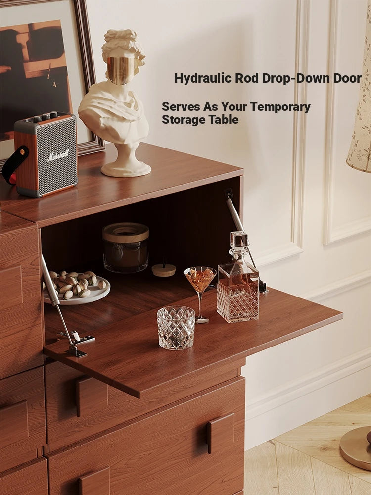 Stylish Multi-Layer Board Cabinet with Unique Circular Design - Modern Storage Solution for Your Home hsms-4925
