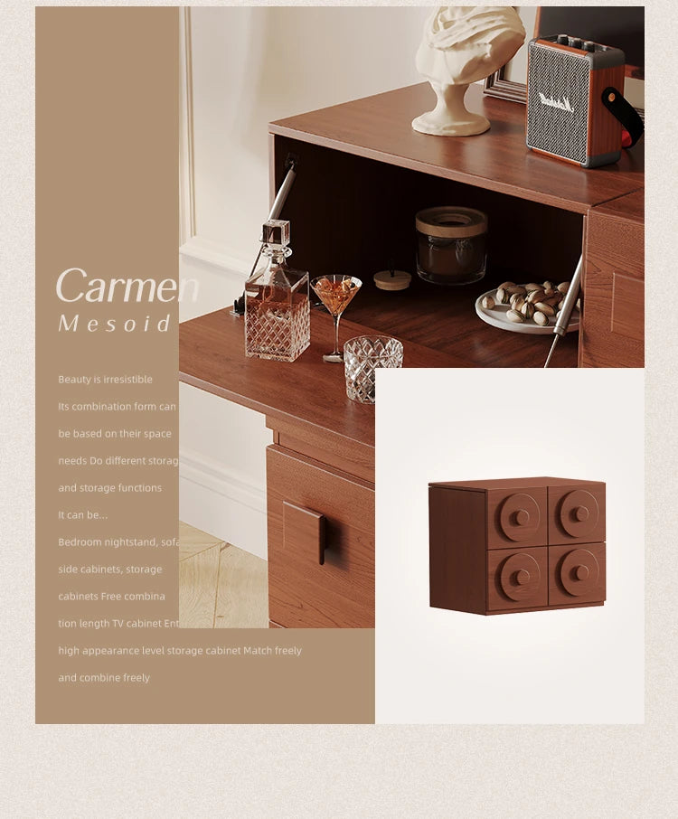 Stylish Multi-Layer Board Cabinet with Unique Circular Design - Modern Storage Solution for Your Home hsms-4925