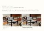 Stylish Ash Wood Accent Chair with Cowhide Leather Cushion - Perfect for Modern Living Rooms! hsms-4926