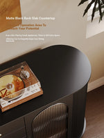 Elegant Solid Wood Cabinet with Glass and Ceramic Accents – Modern Storage Solution for Stylish Interiors hsms-4927