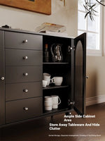 Elegant Solid Wood Cabinet with Glass and Ceramic Accents – Modern Storage Solution for Stylish Interiors hsms-4927