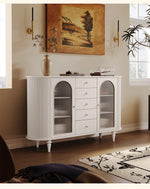 Elegant Solid Wood Cabinet with Glass and Ceramic Accents – Modern Storage Solution for Stylish Interiors hsms-4927