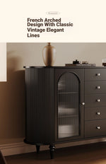 Elegant Solid Wood Cabinet with Glass and Ceramic Accents – Modern Storage Solution for Stylish Interiors hsms-4927