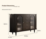 Elegant Solid Wood Cabinet with Glass and Ceramic Accents – Modern Storage Solution for Stylish Interiors hsms-4927