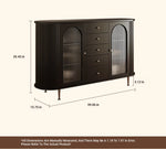 Elegant Solid Wood Cabinet with Glass and Ceramic Accents – Modern Storage Solution for Stylish Interiors hsms-4927