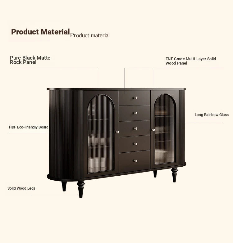 Elegant Solid Wood Cabinet with Glass and Ceramic Accents – Modern Storage Solution for Stylish Interiors hsms-4927