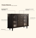 Elegant Solid Wood Cabinet with Glass and Ceramic Accents – Modern Storage Solution for Stylish Interiors hsms-4927