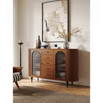 Elegant Multi-Layer Board Cabinet with Glass Doors and Stylish Design – Perfect for Modern Home Décor hsms-4928