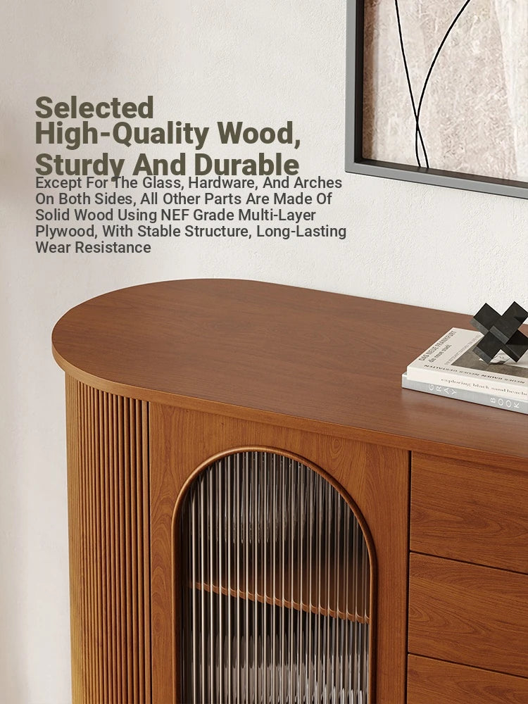 Elegant Multi-Layer Board Cabinet with Glass Doors and Stylish Design – Perfect for Modern Home Décor hsms-4928
