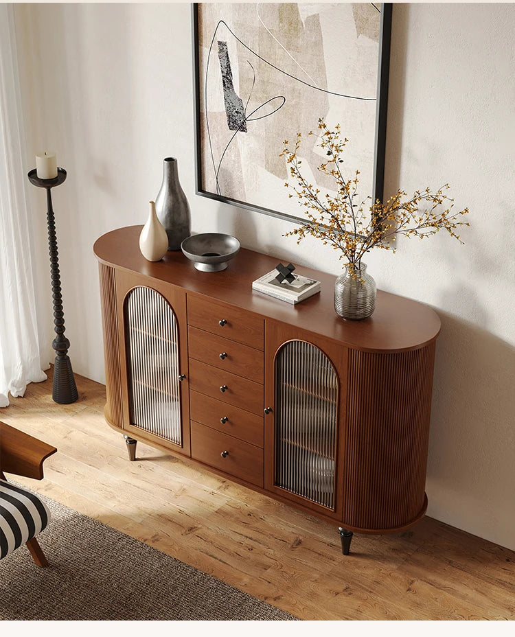 Elegant Multi-Layer Board Cabinet with Glass Doors and Stylish Design – Perfect for Modern Home Décor hsms-4928