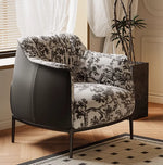 Stylish Pine Techno Fabric Cotton-Ramie Accent Chair for Modern Living Room Decor hsms-4930