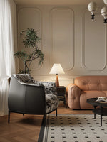 Stylish Pine Techno Fabric Cotton-Ramie Accent Chair for Modern Living Room Decor hsms-4930