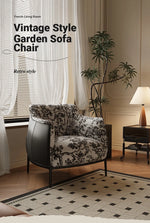 Stylish Pine Techno Fabric Cotton-Ramie Accent Chair for Modern Living Room Decor hsms-4930
