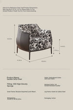 Stylish Pine Techno Fabric Cotton-Ramie Accent Chair for Modern Living Room Decor hsms-4930