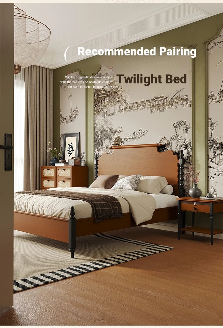 Elegant Solid Wood Bedside Cupboard with Storage Drawer and Bottom Shelf – Perfect for Bedroom Decor hsms-4932