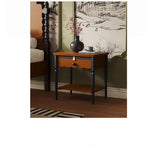 Elegant Solid Wood Bedside Cupboard with Storage Drawer and Bottom Shelf – Perfect for Bedroom Decor hsms-4932