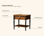 Elegant Solid Wood Bedside Cupboard with Storage Drawer and Bottom Shelf – Perfect for Bedroom Decor hsms-4932