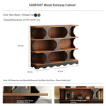 Stylish Multi-Layer Board Cabinet Bookcase - Modern Design with Unique Curved Shelves for Living Room & Home Decor hsms-4933