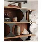 Stylish Multi-Layer Board Cabinet Bookcase - Modern Design with Unique Curved Shelves for Living Room & Home Decor hsms-4933