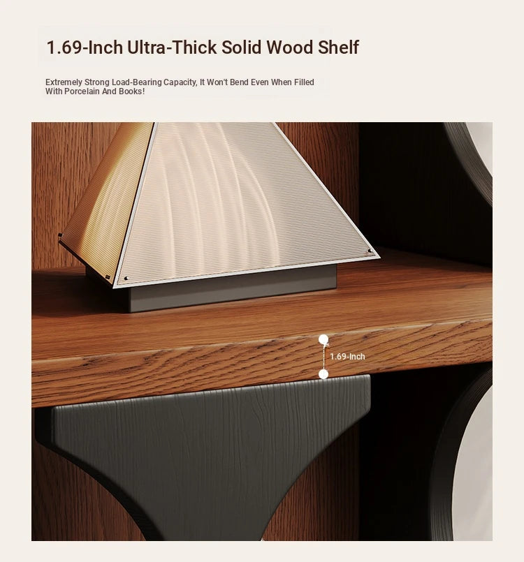 Stylish Multi-Layer Board Cabinet Bookcase - Modern Design with Unique Curved Shelves for Living Room & Home Decor hsms-4933