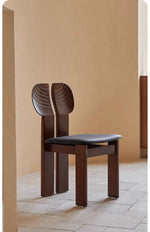 Stylish Ash Wood Chair with PU Leather Seat - Modern Design for Any Space hsms-4934