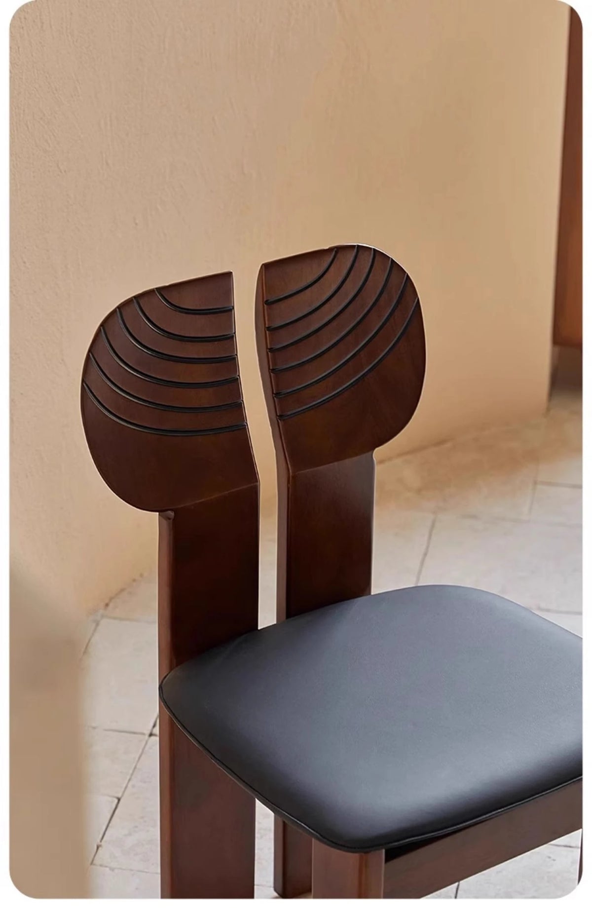 Stylish Ash Wood Chair with PU Leather Seat - Modern Design for Any Space hsms-4934