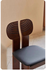 Stylish Ash Wood Chair with PU Leather Seat - Modern Design for Any Space hsms-4934